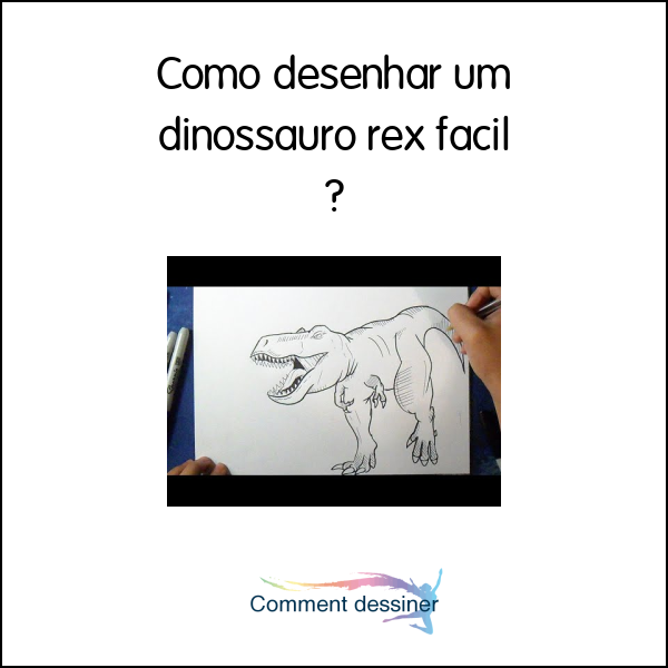 Como desenhar um dinossauro rex facil